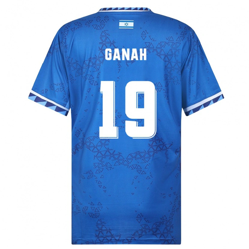 Danxen Dámské Izrael Amir Ganah #19 Modrá Bílá Daleko Hráčské Dresy 26-28 Dres