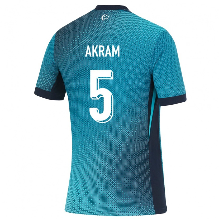 Danxen Dámské Singapur Akram Azman #5 Tmavě Tyrkysová Černá Daleko Hráčské Dresy 26-28 Dres