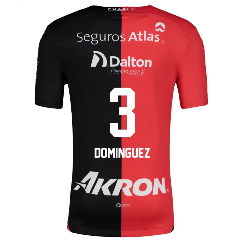 Danxen Dětské Idekel Domínguez #3 Červená Černá Domů Hráčské Dresy 2024/25 Dres
