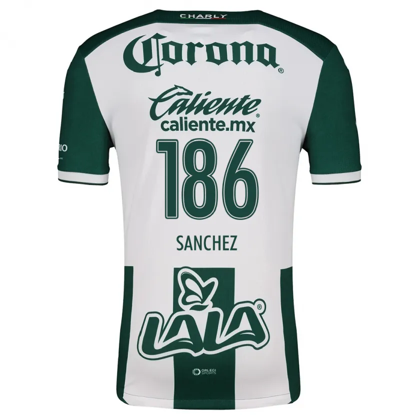 Danxen Dětské David Sánchez #186 Zelená Bílá Domů Hráčské Dresy 2024/25 Dres