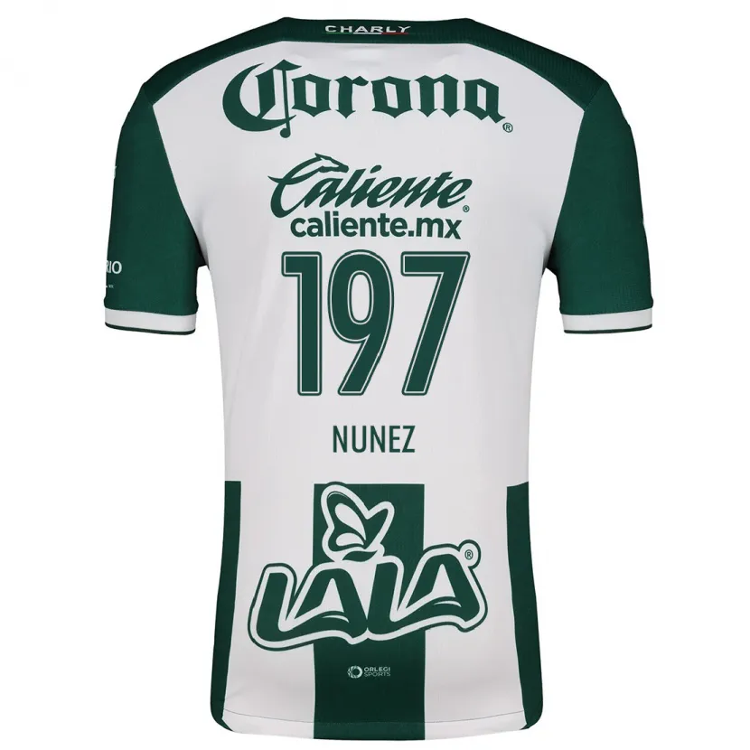 Danxen Dětské Kevin Núñez #197 Zelená Bílá Domů Hráčské Dresy 2024/25 Dres