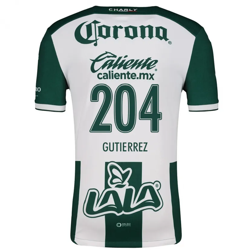 Danxen Dětské Gabriel Gutiérrez #204 Zelená Bílá Domů Hráčské Dresy 2024/25 Dres