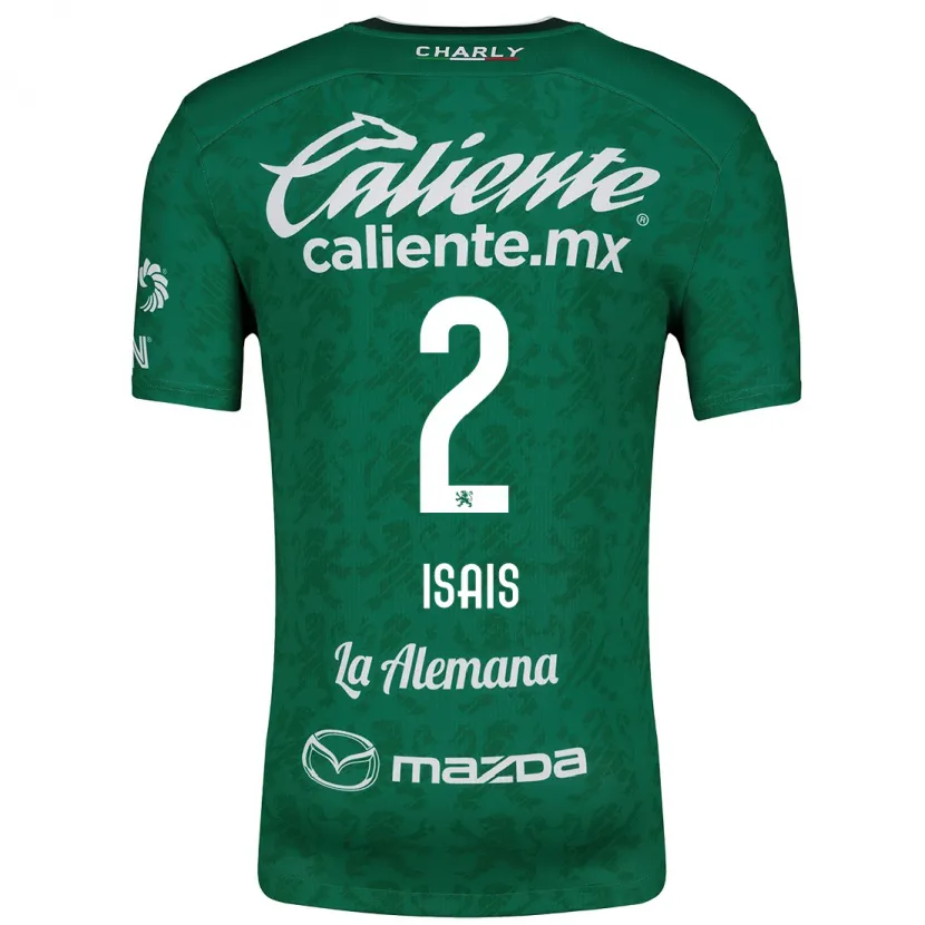 Danxen Dětské Mauricio Isaís #2 Zelená Bílá Domů Hráčské Dresy 2024/25 Dres