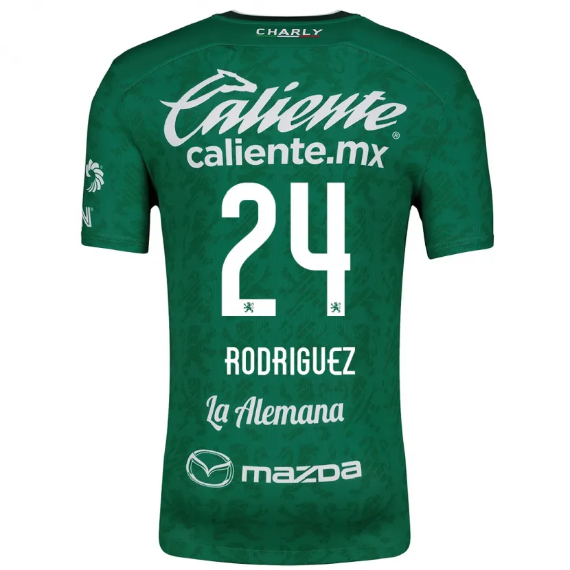 Danxen Dětské Osvaldo Rodríguez #24 Zelená Bílá Domů Hráčské Dresy 2024/25 Dres
