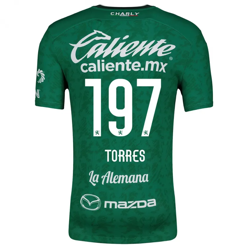Danxen Dětské Erick Torres #197 Zelená Bílá Domů Hráčské Dresy 2024/25 Dres