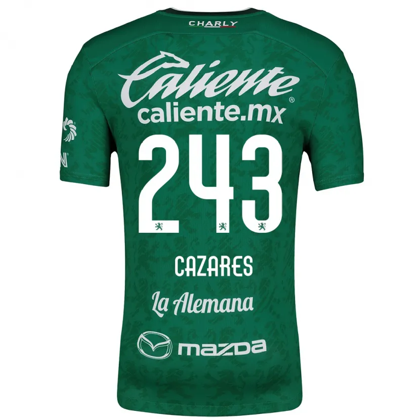 Danxen Dětské Juan Cázares #243 Zelená Bílá Domů Hráčské Dresy 2024/25 Dres