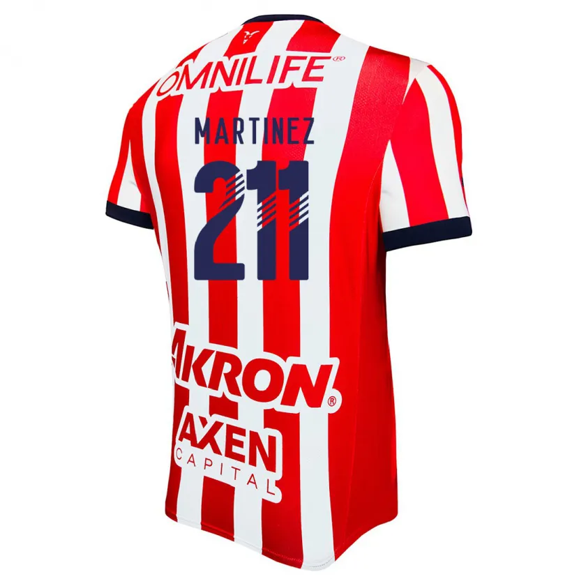 Danxen Dětské Diego Martínez #211 Červená Bílá Modrá Domů Hráčské Dresy 2024/25 Dres