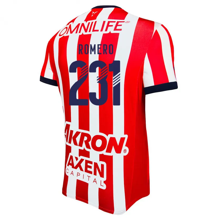 Danxen Dětské Ángel Romero #231 Červená Bílá Modrá Domů Hráčské Dresy 2024/25 Dres
