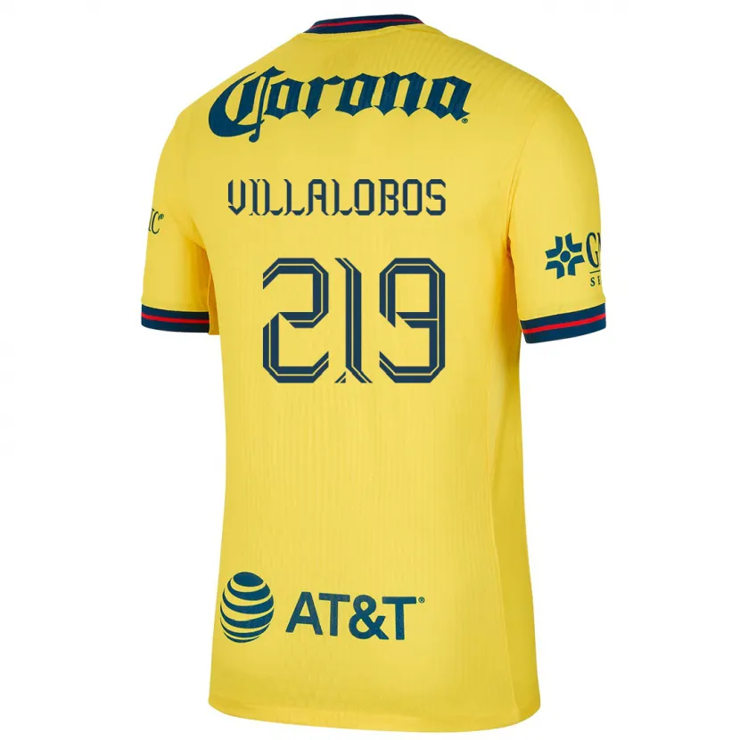 Danxen Dětské Patricio Villalobos #219 Žlutá Modrá Domů Hráčské Dresy 2024/25 Dres