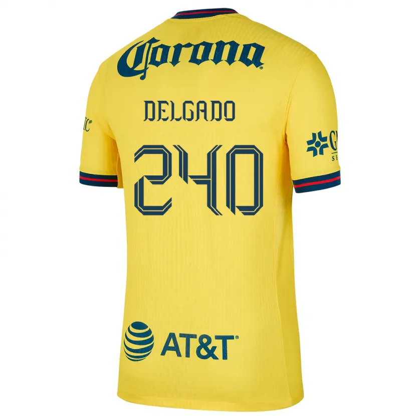 Danxen Dětské Gael Delgado #240 Žlutá Modrá Domů Hráčské Dresy 2024/25 Dres