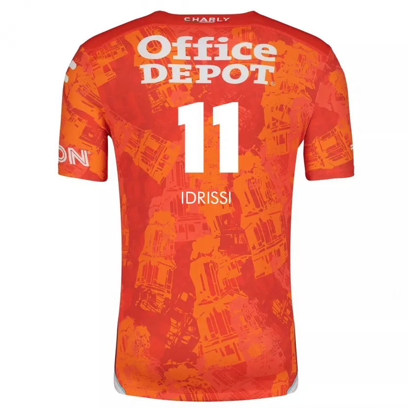 Danxen Dětské Oussama Idrissi #11 Oranžová Bílá Daleko Hráčské Dresy 2024/25 Dres