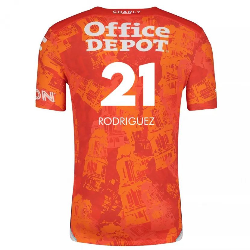 Danxen Dětské Valentín Rodríguez #21 Oranžová Bílá Daleko Hráčské Dresy 2024/25 Dres