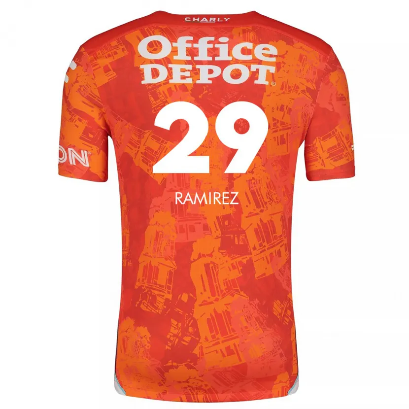 Danxen Dětské Elliana Ramirez #29 Oranžová Bílá Daleko Hráčské Dresy 2024/25 Dres