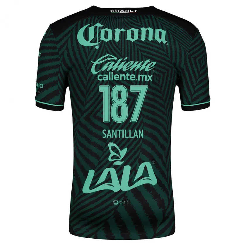 Danxen Dětské Emilio Santillán #187 Černá Zelená Daleko Hráčské Dresy 2024/25 Dres