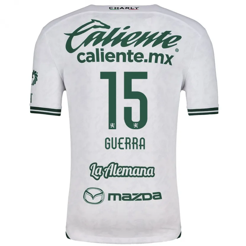 Danxen Dětské Edgar Guerra #15 Bílá Zelená Daleko Hráčské Dresy 2024/25 Dres