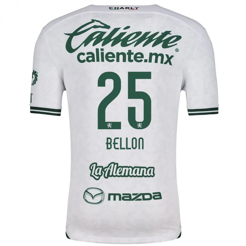 Danxen Dětské Paul Bellón #25 Bílá Zelená Daleko Hráčské Dresy 2024/25 Dres