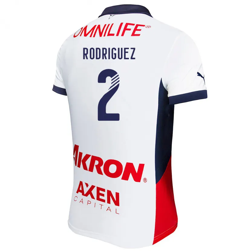 Danxen Dětské Jaqueline Rodríguez #2 Bílá Červená Modrá Daleko Hráčské Dresy 2024/25 Dres