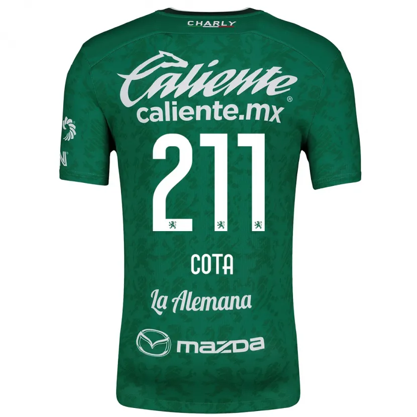 Danxen Pánské Luis Cota #211 Zelená Bílá Domů Hráčské Dresy 2024/25 Dres