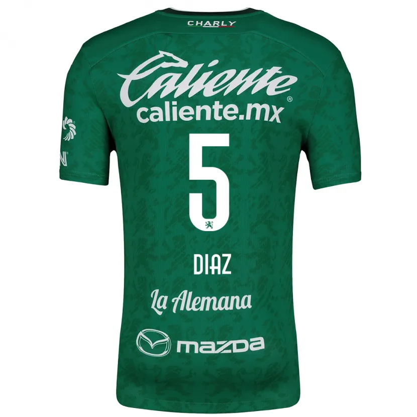 Danxen Pánské Brenda Díaz #5 Zelená Bílá Domů Hráčské Dresy 2024/25 Dres