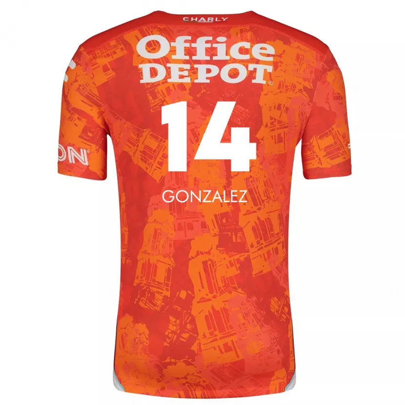 Danxen Pánské Arturo González #14 Oranžová Bílá Daleko Hráčské Dresy 2024/25 Dres