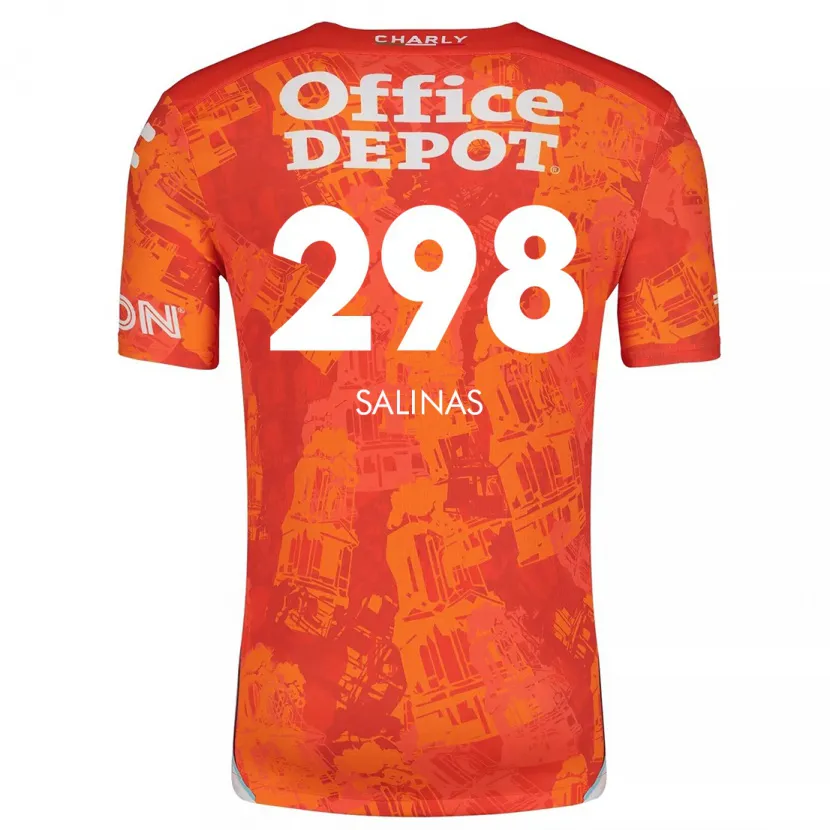 Danxen Pánské Jesús Salinas #298 Oranžová Bílá Daleko Hráčské Dresy 2024/25 Dres