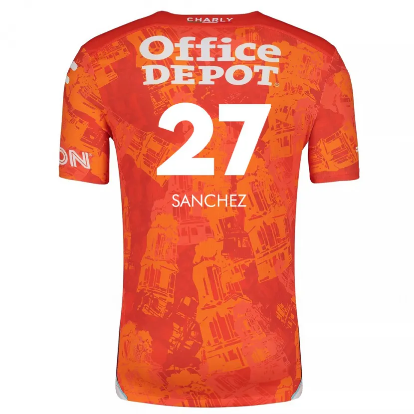 Danxen Pánské Ella Sanchez #27 Oranžová Bílá Daleko Hráčské Dresy 2024/25 Dres