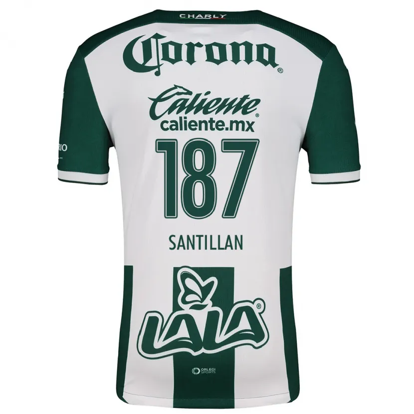 Danxen Dámské Emilio Santillán #187 Zelená Bílá Domů Hráčské Dresy 2024/25 Dres