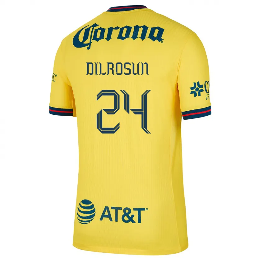 Danxen Dámské Javairô Dilrosun #24 Žlutá Modrá Domů Hráčské Dresy 2024/25 Dres