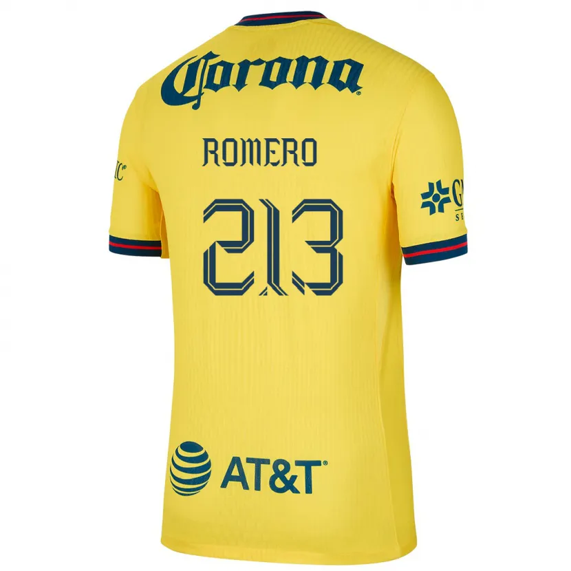 Danxen Dámské Axel Romero #213 Žlutá Modrá Domů Hráčské Dresy 2024/25 Dres