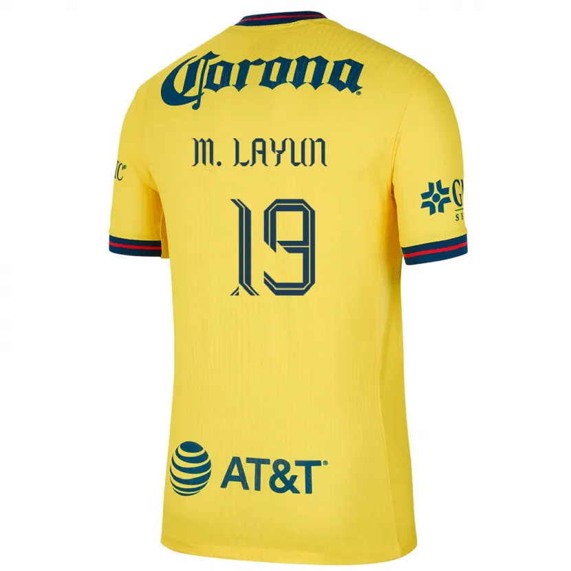 Danxen Dámské Miguel Layún #19 Žlutá Modrá Domů Hráčské Dresy 2024/25 Dres