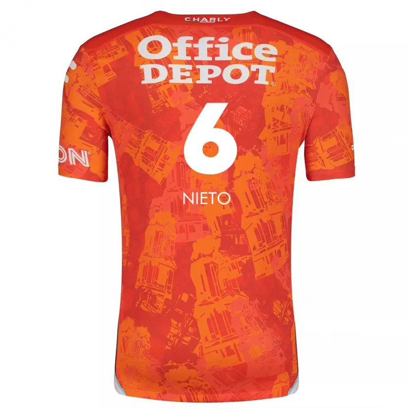 Danxen Dámské Karla Nieto #6 Oranžová Bílá Daleko Hráčské Dresy 2024/25 Dres