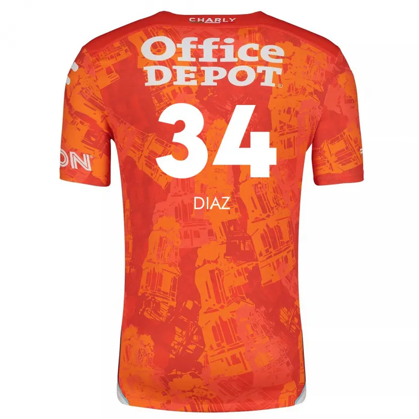 Danxen Dámské Karen Díaz #34 Oranžová Bílá Daleko Hráčské Dresy 2024/25 Dres