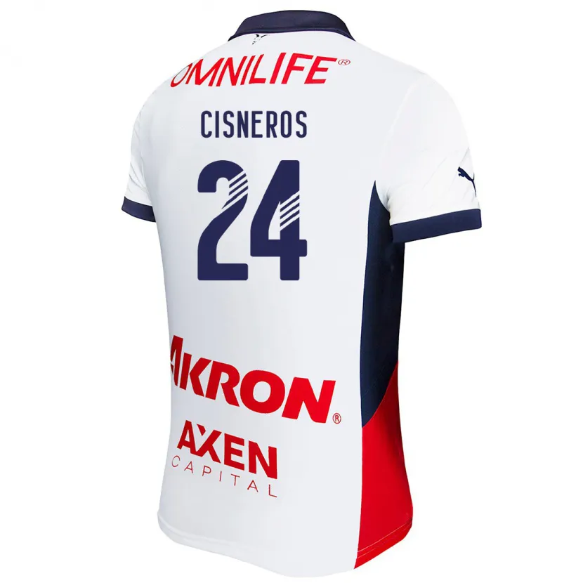Danxen Dámské Carlos Cisneros #24 Bílá Červená Modrá Daleko Hráčské Dresy 2024/25 Dres
