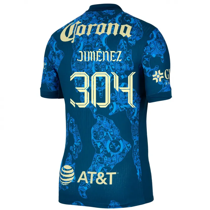 Danxen Dámské Derek Jiménez #304 Modrá Žlutá Daleko Hráčské Dresy 2024/25 Dres