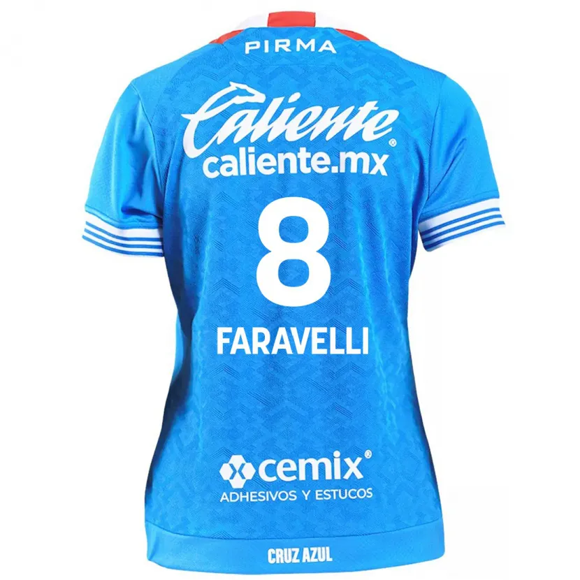 Danxen Dětské Lorenzo Faravelli #8 Modrá Obloha Domů Hráčské Dresy 2024/25 Dres