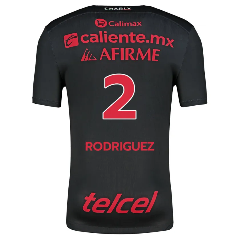 Danxen Dětské Antonio Rodríguez #2 Černá Červená Domů Hráčské Dresy 2024/25 Dres