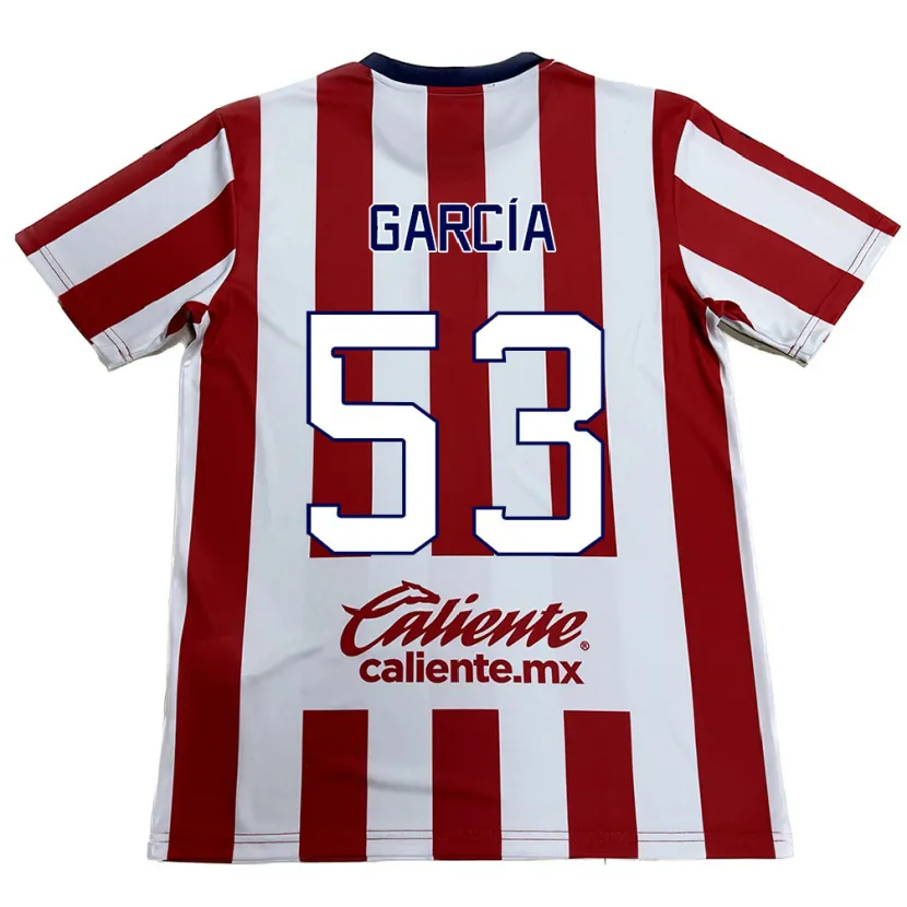 Danxen Dětské Uziel García #53 Červená Bílá Domů Hráčské Dresy 2024/25 Dres