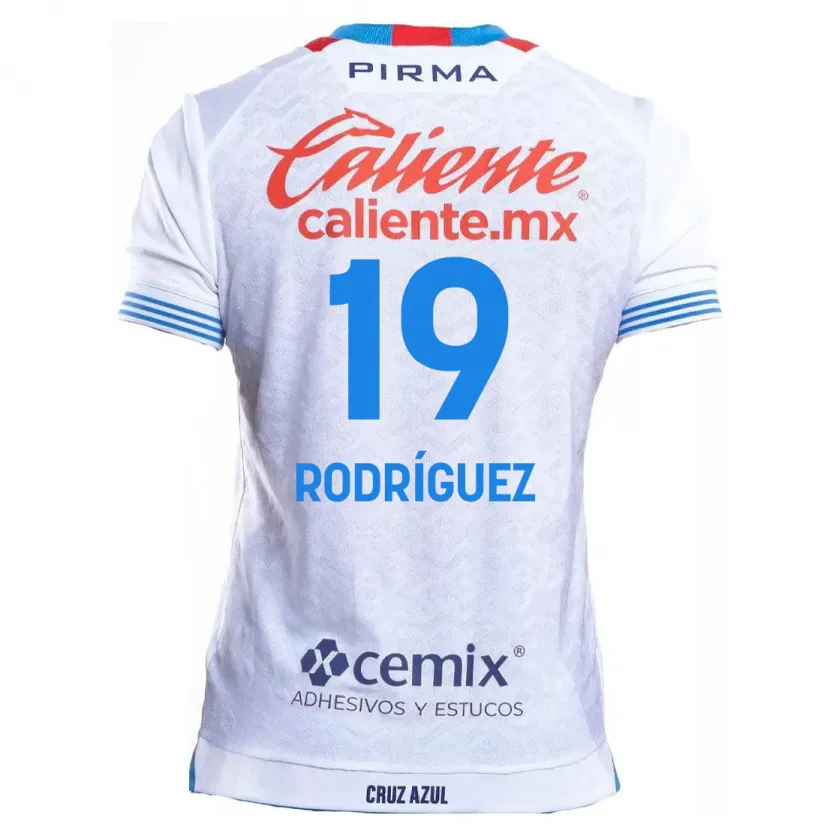 Danxen Dětské Carlos Rodríguez #19 Bílá Modrá Daleko Hráčské Dresy 2024/25 Dres