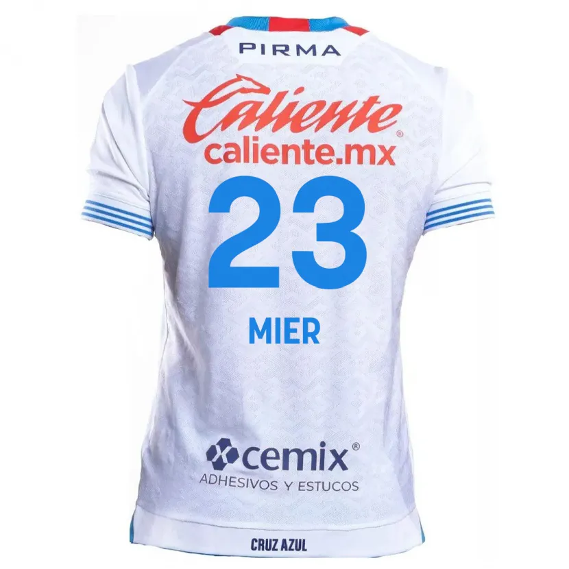 Danxen Dětské Kevin Mier #23 Bílá Modrá Daleko Hráčské Dresy 2024/25 Dres