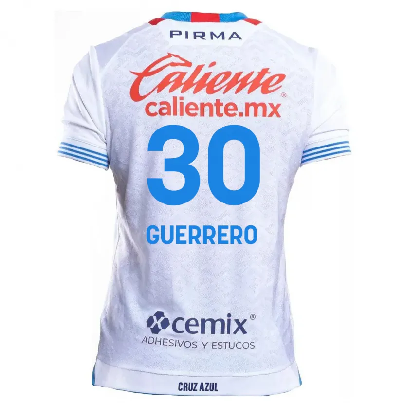 Danxen Dětské Rafael Guerrero #30 Bílá Modrá Daleko Hráčské Dresy 2024/25 Dres
