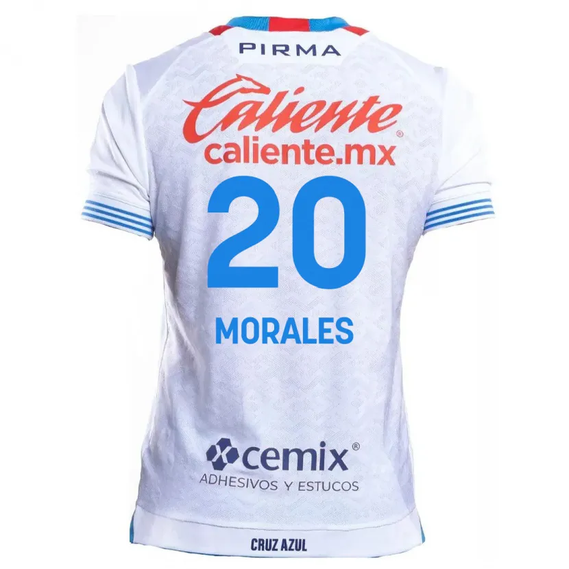 Danxen Dětské Iván Morales #20 Bílá Modrá Daleko Hráčské Dresy 2024/25 Dres