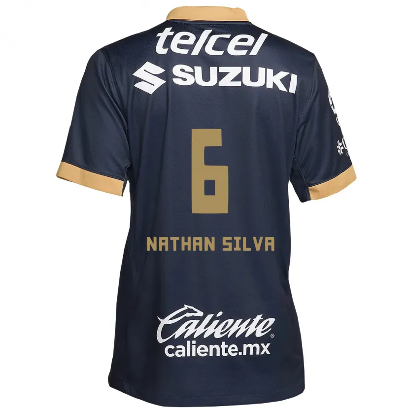 Danxen Dětské Nathan Silva #6 Obsidián Zlato Bílá Daleko Hráčské Dresy 2024/25 Dres