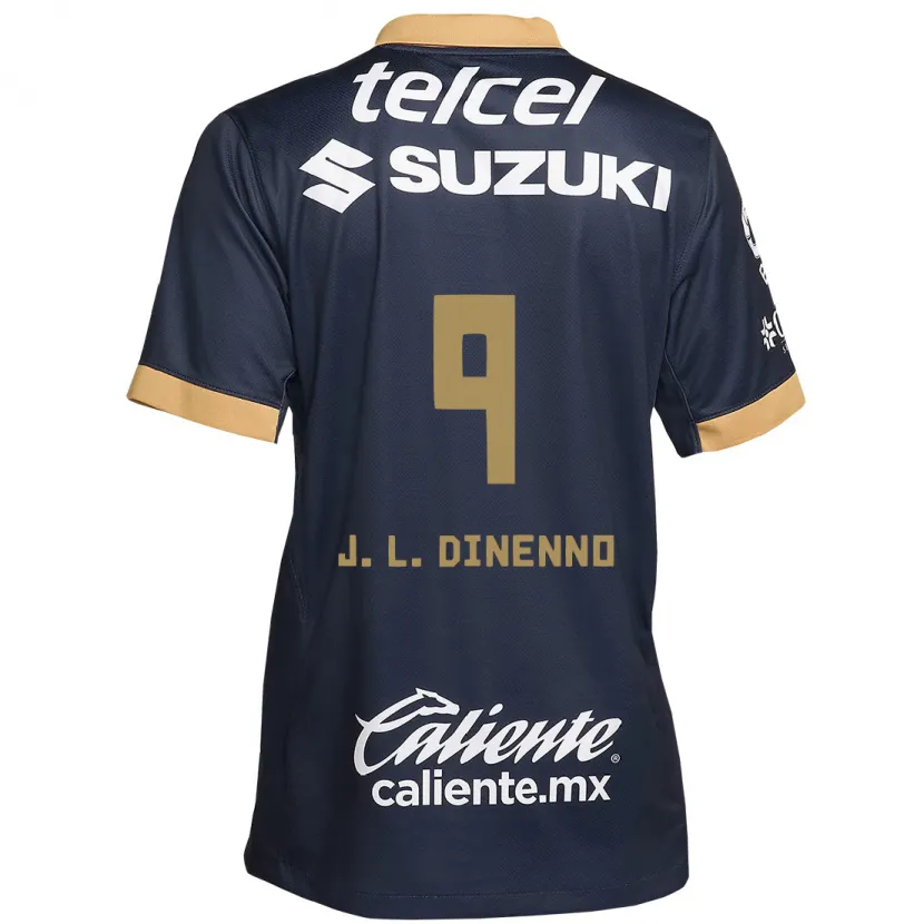 Danxen Dětské Juan Dinenno #9 Obsidián Zlato Bílá Daleko Hráčské Dresy 2024/25 Dres