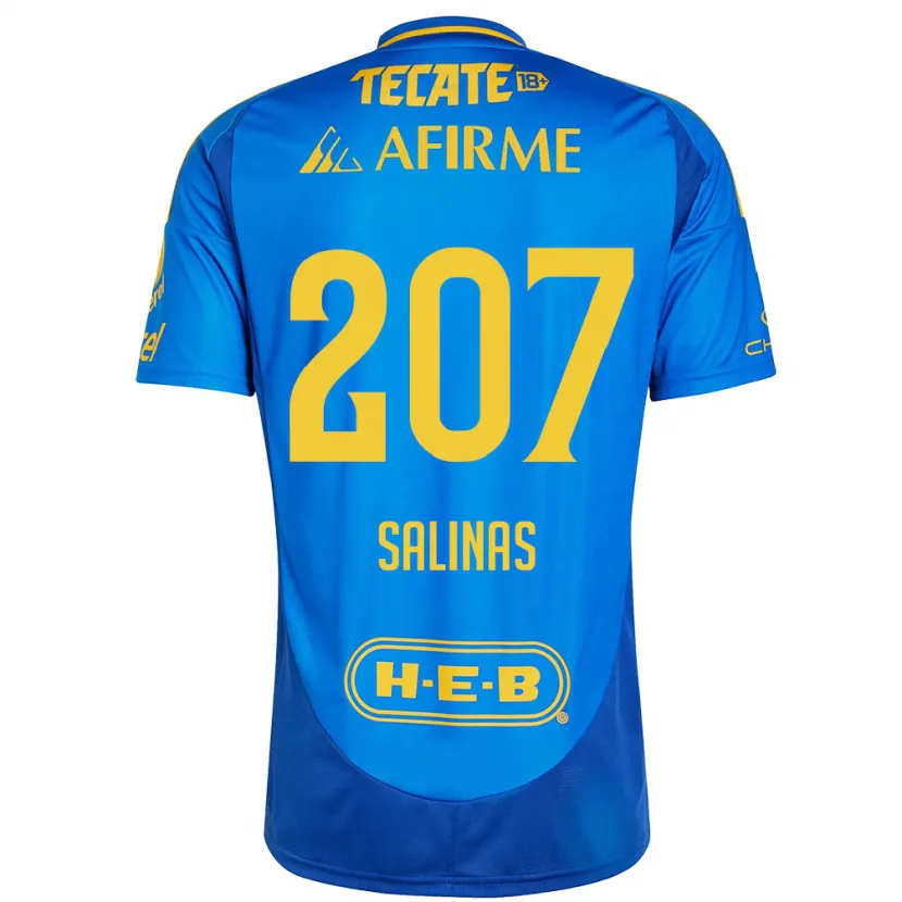Danxen Dětské Marcelo Salinas #207 Modrá Žlutá Daleko Hráčské Dresy 2024/25 Dres