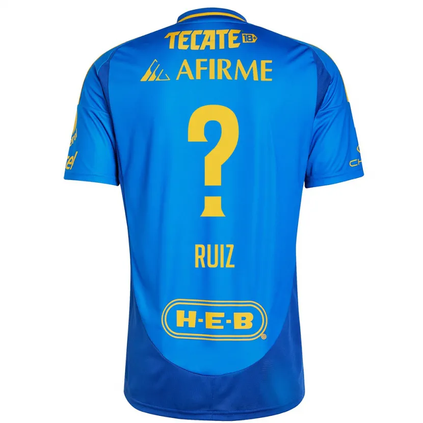 Danxen Dětské Luis Ruiz #0 Modrá Žlutá Daleko Hráčské Dresy 2024/25 Dres