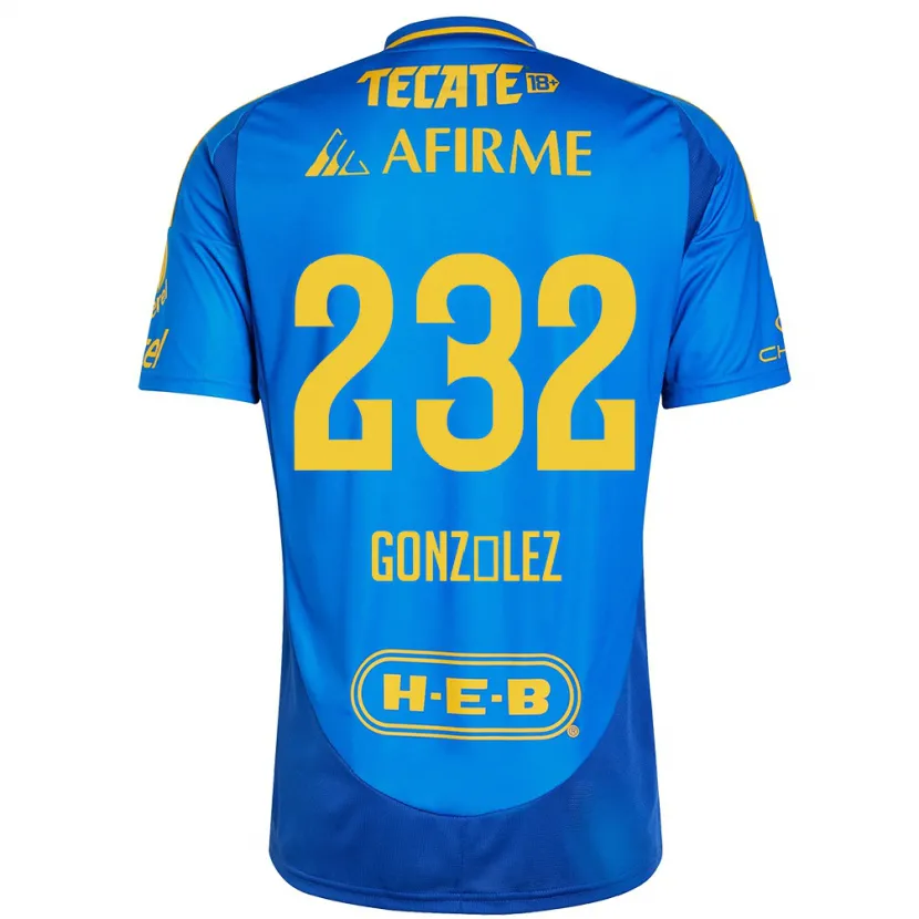Danxen Dětské César González #232 Modrá Žlutá Daleko Hráčské Dresy 2024/25 Dres