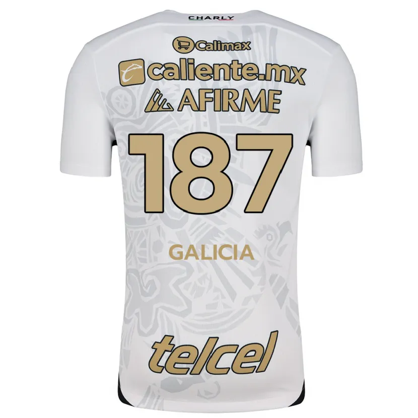 Danxen Dětské Carlos Galicia #187 Bílý Černý Daleko Hráčské Dresy 2024/25 Dres