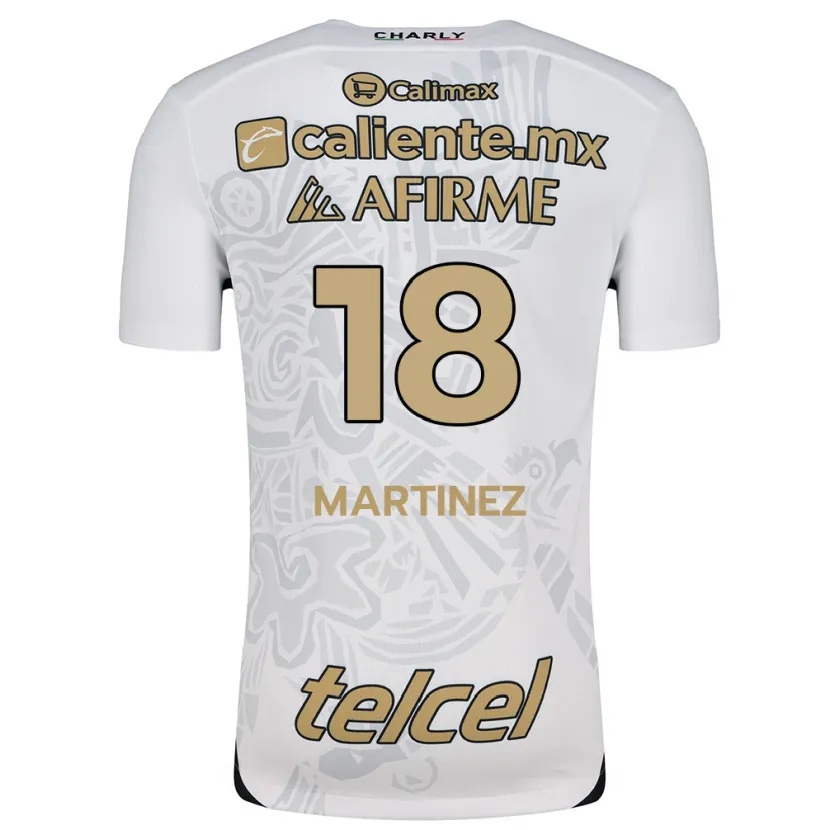 Danxen Dětské Natividad Martínez #18 Bílý Černý Daleko Hráčské Dresy 2024/25 Dres
