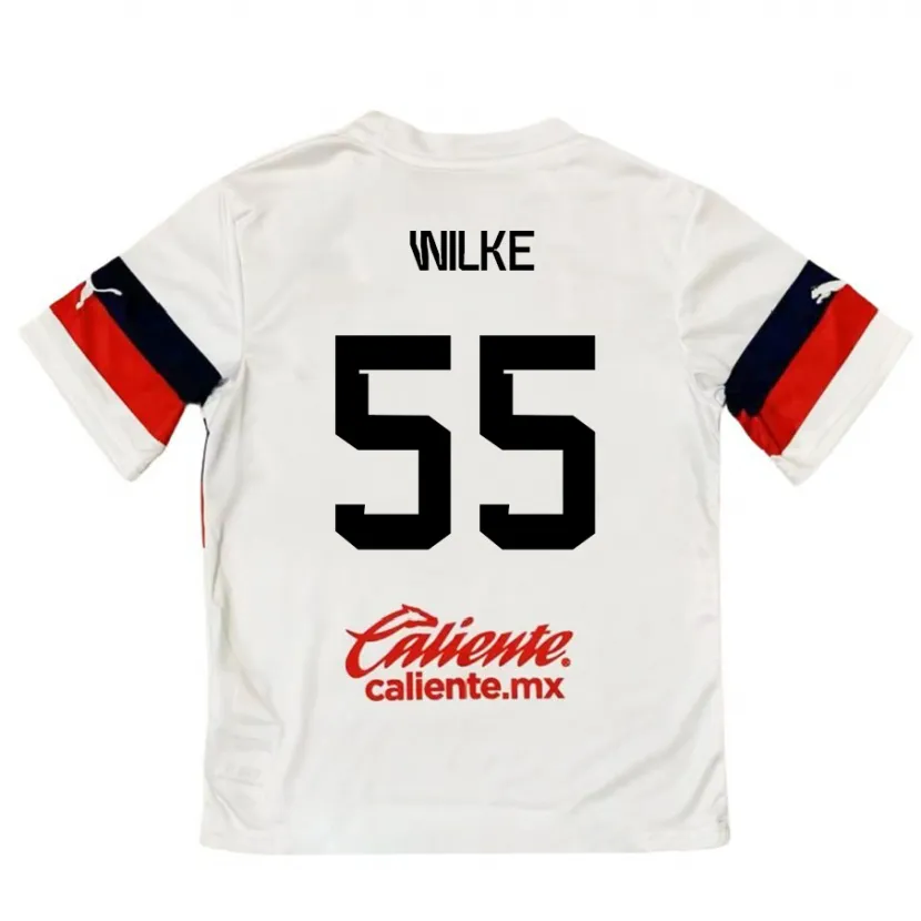 Danxen Dětské Teun Wilke #55 Bílá Červená Daleko Hráčské Dresy 2024/25 Dres