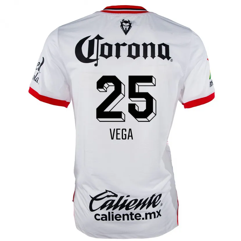 Danxen Dětské Alexis Vega #25 Bílá Červená Daleko Hráčské Dresy 2024/25 Dres